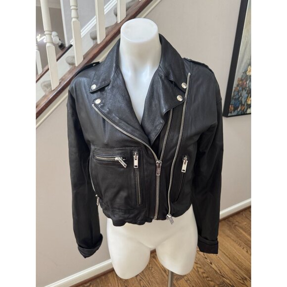 R13 Black Leather Jacket - Picture 1 of 5